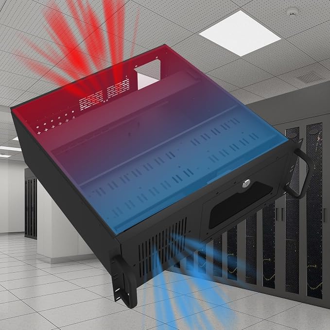 Gabinete Rack 4U para Servidor compatible ATX miniatura 8
