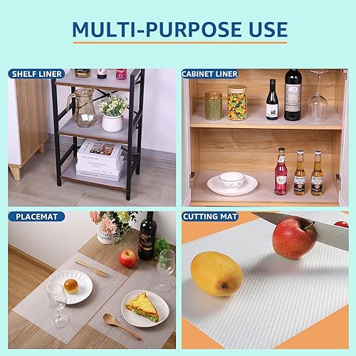 Miniatura 7 de PABUSIOR - Revestimiento translúcido para refrigerador de 14 x 17 pulgadas, fácil de limpiar, impermeable, tapete transparente para refrigerador