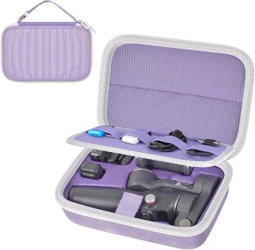 Hard Case Compatible with DJI Osmo Mobile 7 7P 8, Custom EVA Shockproof Carrying Case for DJI OM7 OM7P OM8 Gimbal Stabilizer, Travel Storage Bag with Accessory Pocket Case Only - Purple