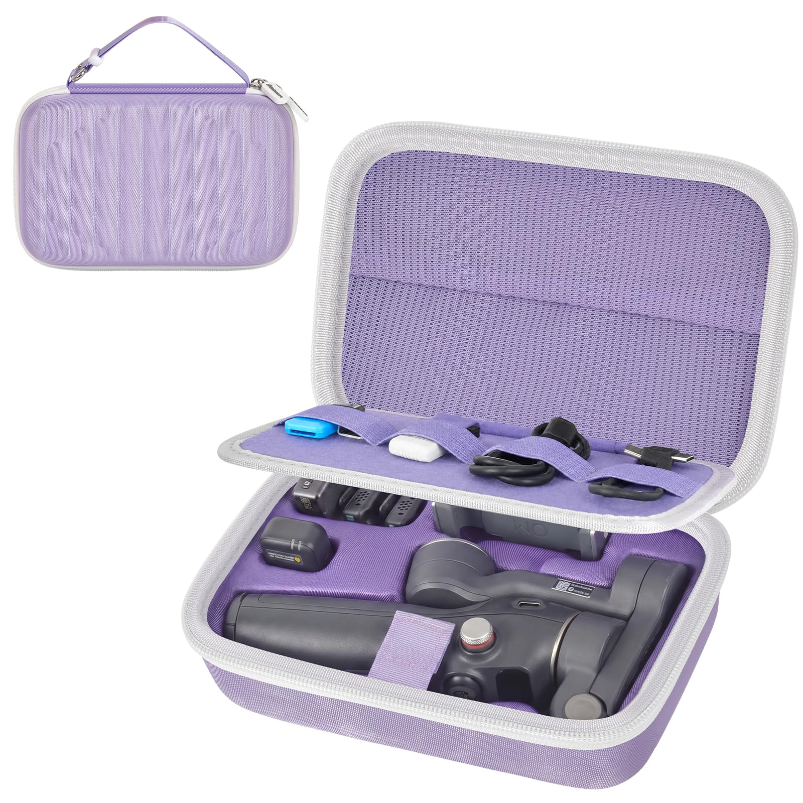Againmore Hard EVA Gimbal Case for DJI Osmo Mobile 8/7P/7, Purple