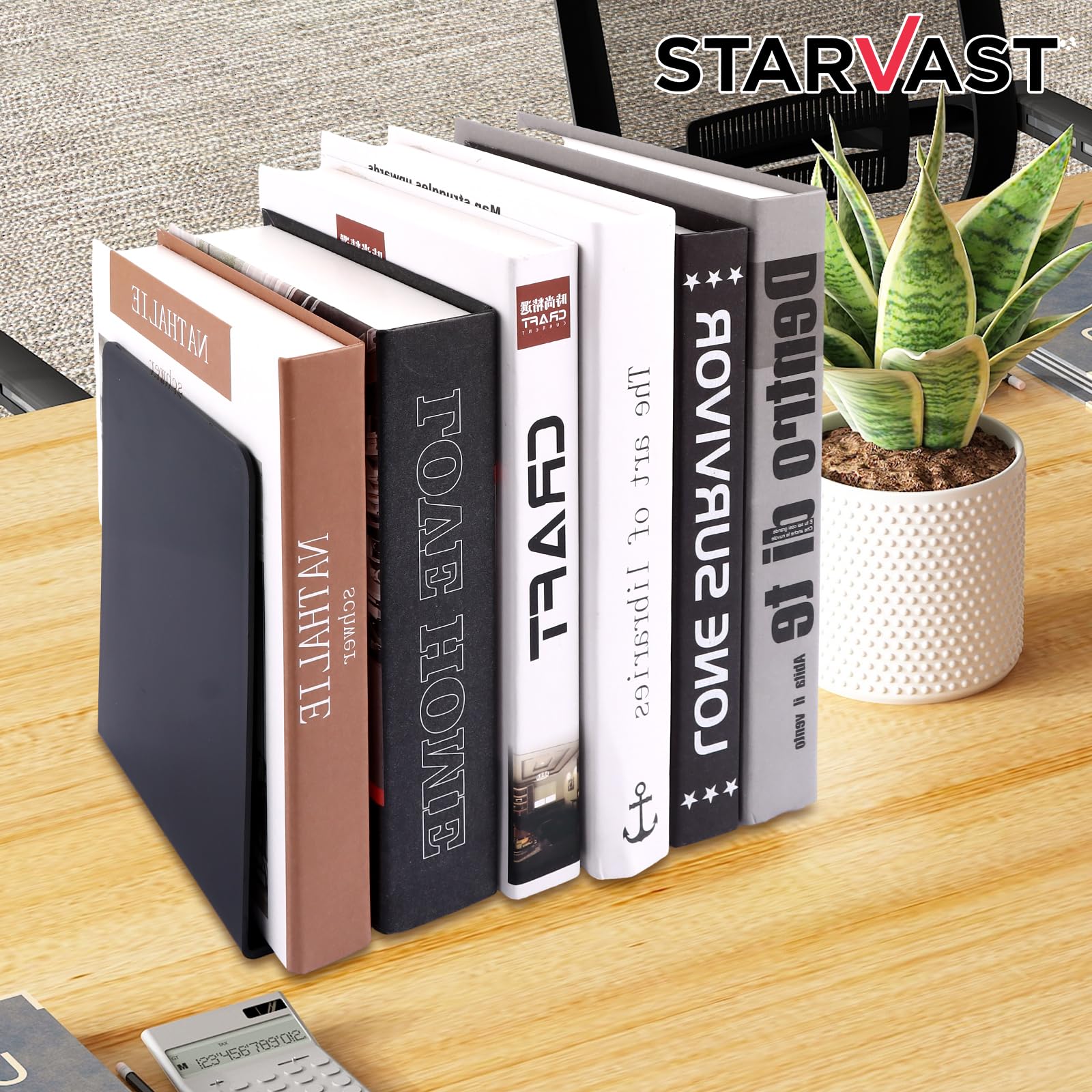 STARVAST Lot de 20 supports de livre, 17x12x11,8 CM, avec tapis antidérapant, support de lecture, support de partitions, pour l'école, le bureau et la maison, Noir