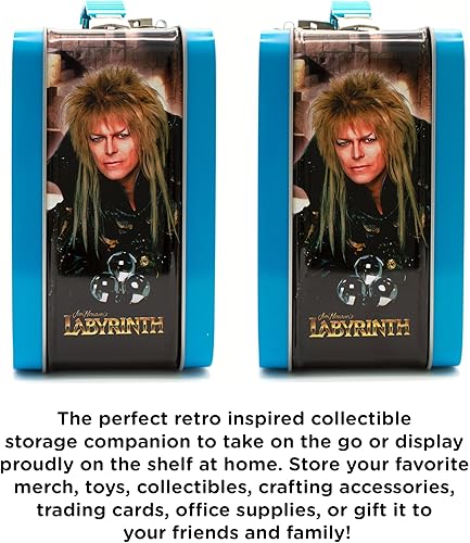 Miniatura 5 de AQUARIUS Labyrinth - Caja grande de diversión, caja de almacenamiento de lata resistente con mango de plástico y cubierta frontal en relieve,