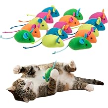 SmartyKat Skitter Critters Catnip Mouse Plush Cat Toy Value Pack with Pure Powerful Catnip to Stimulate Cats and Kittens, 15 Pack