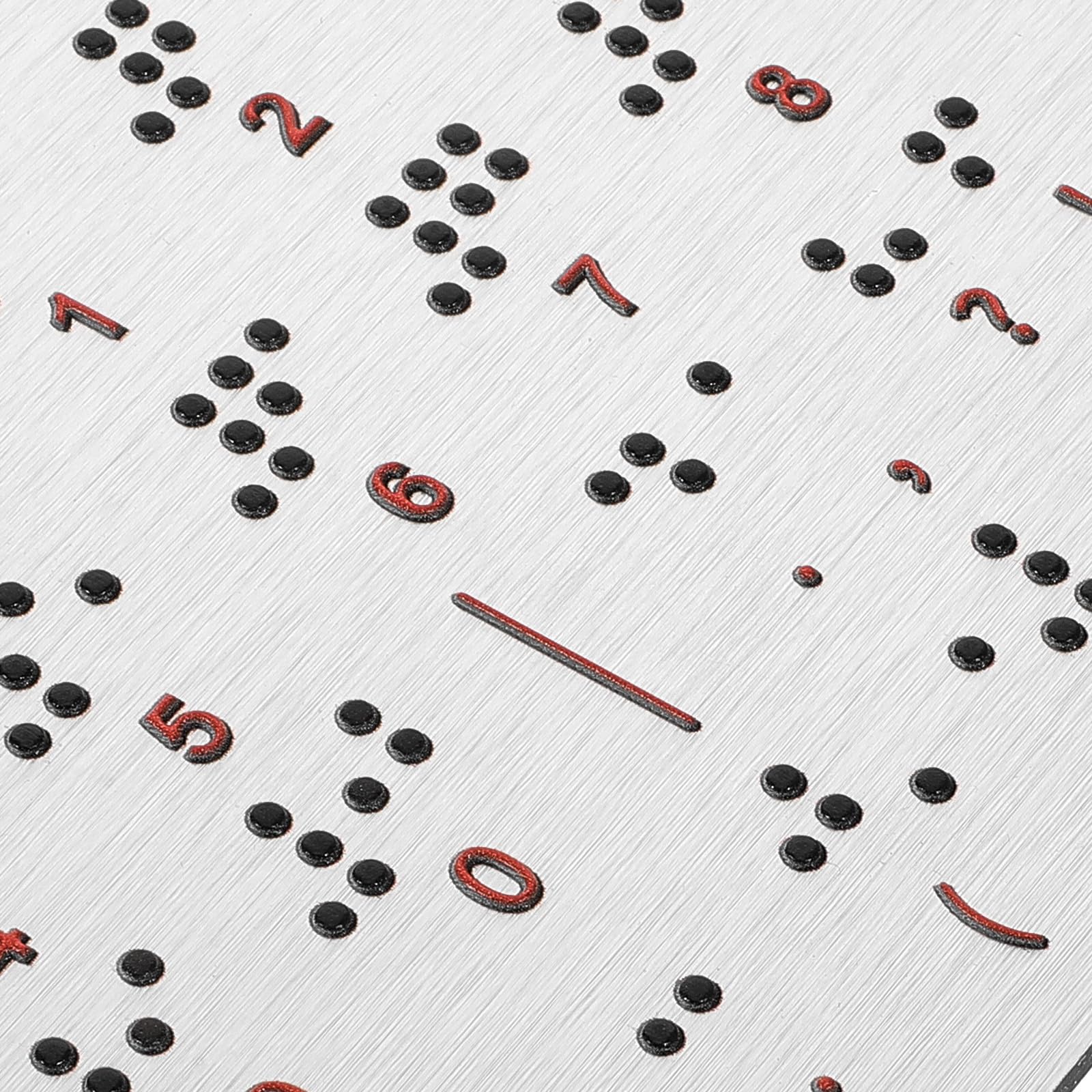 Tablero de Práctica de Braille y Números de Acero Inoxidable con Puntos en Relieve Diseño para Principiantes para Niños Ciegos Adecuado para Educación en Aula