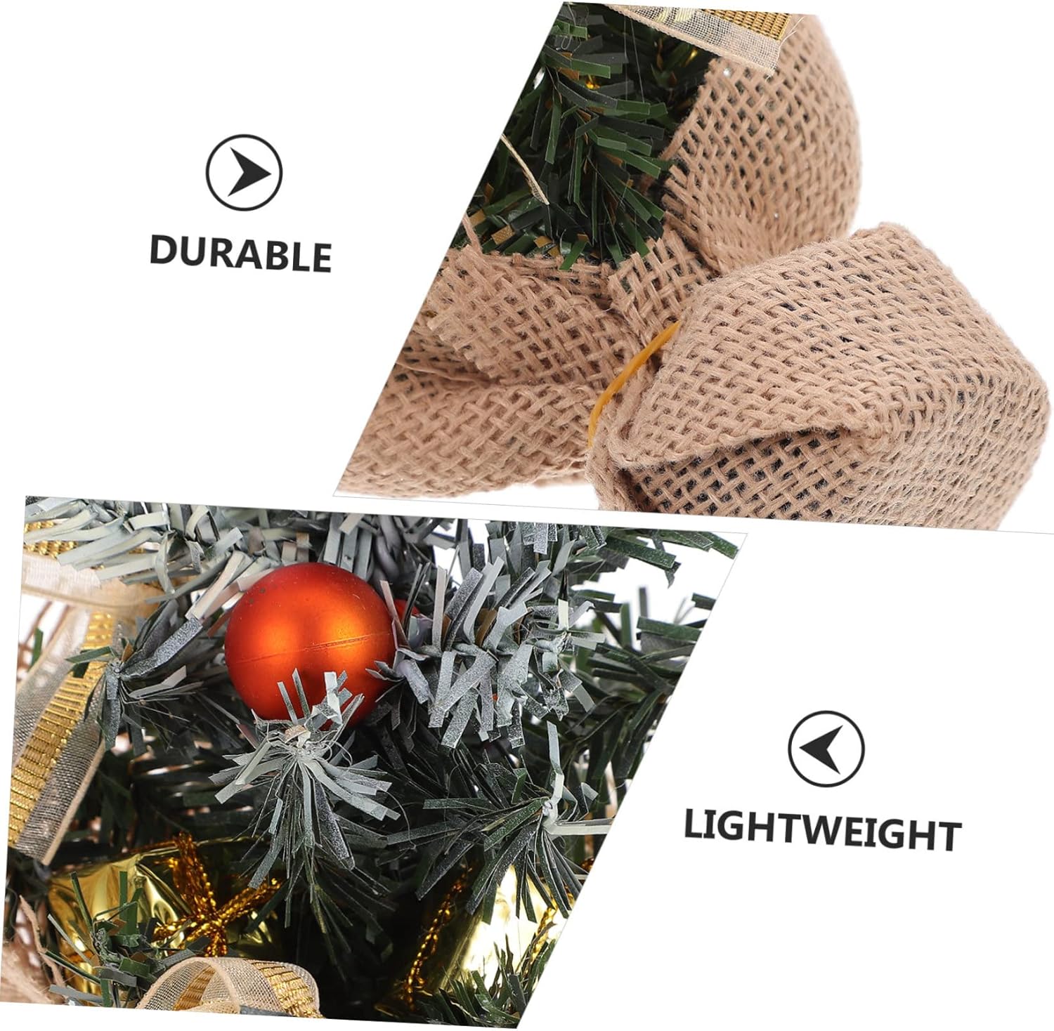 2pcs Christmas Tree Decor Cute Desktop Ornament Holiday Decoration Table Centerpiece for