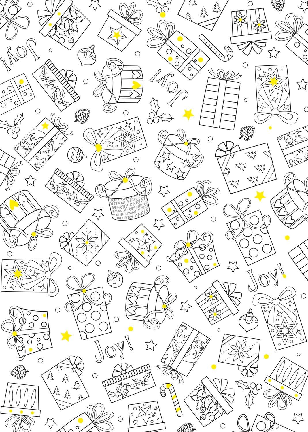 Folia 14902 Design Colouring Cards, X-Mas, 4 Cards with Envelopes, Ideal for Making Your Own Christmas Greeting Cards, Multi-Colour, 10.5 x 14.5 cm