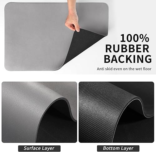 Vista 79 de Tapete de café – Tapete de secado de platos con parte trasera de goma absorbente para encimera de cocina, tapetes de bar para encimeras, accesorios