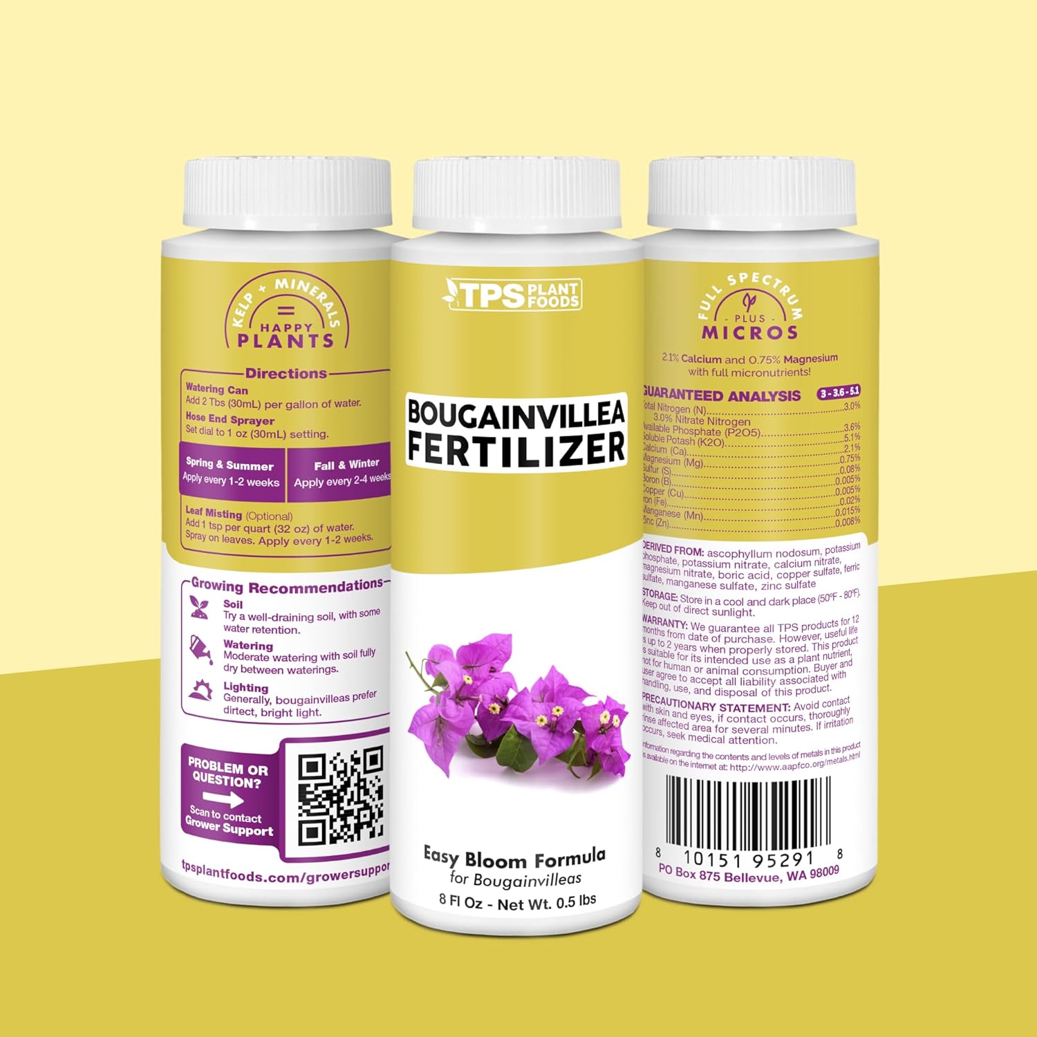 Bougainvillea Fertilizer – Liquid Plant Food for More Blooms, Brighter Color & Fuller Growth, 32 oz