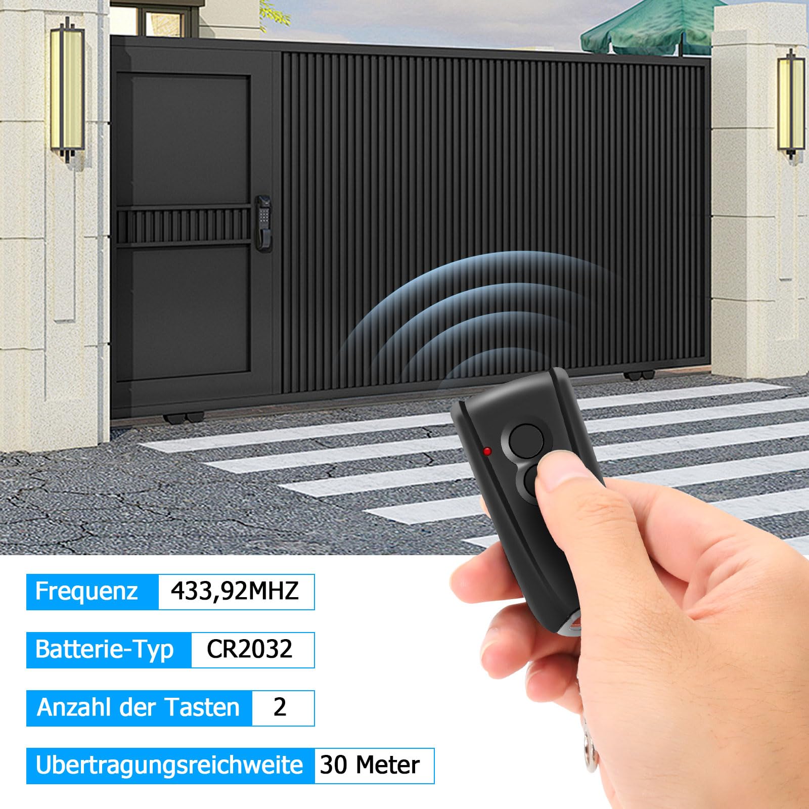Lot De 3 Télécommandes Pour Ouverture De Garage Hormann EcoStar Liftronic 500/700/800 – 433,92 MHz