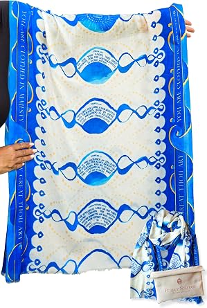 How Great Thou Art Christian Prayer Shawl for Women - Soft, Lightweight with Scripture for Worship & Praise