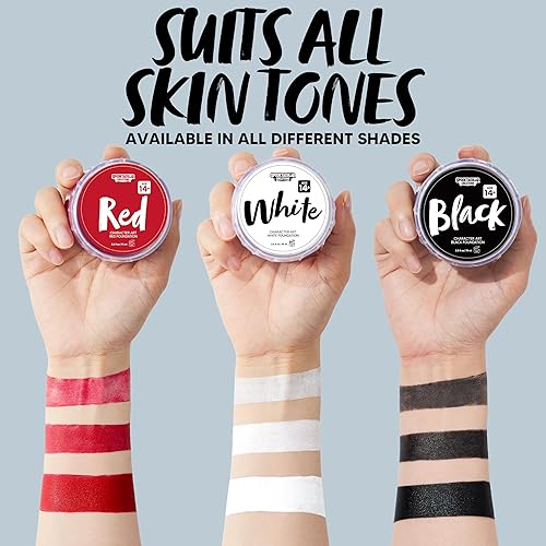 Miniatura 5 de Spooktacular Creations Kit de maquillaje de Halloween de 8 piezas, 3 bases de pintura a base de aceite con 3 pinceles de pintura, 2 esponjas para