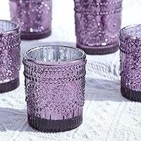 Vista 8 de Conjunto de portavelas verdes VOHO de 12, portavelas votivas de vidrio verde para decoración de centro de mesa, portavelas votivas al por mayor