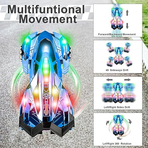 Miniatura 4 de SASBSC Lamb - Auto de control remoto para niños de 4-7, 8-12, autos a control remoto con rotación de 360, aerosol, música y luces 112, juguetes de