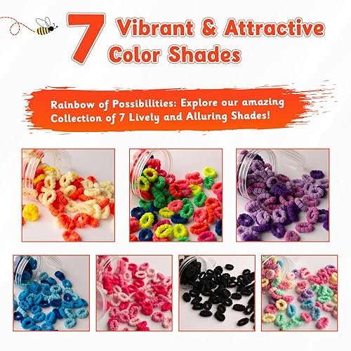 Miniatura 18 de Pack of 100 Pcs Multicolor Elastic Hair Bands for Baby Girl’s Thick Hair Elastic Ponytail Holders Non-Slip and Stretchy Hair Ties Small Seamless