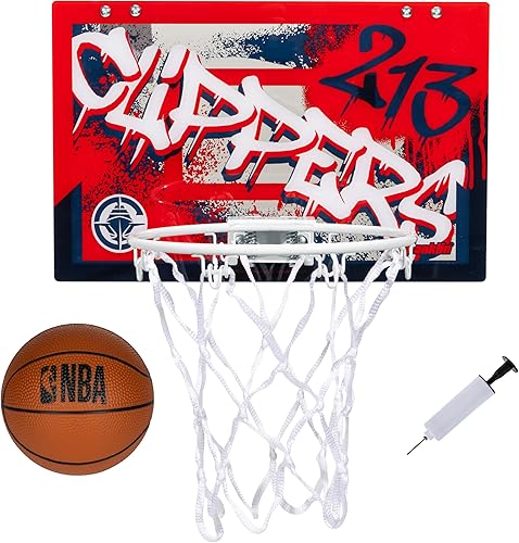 Miniatura 11 de Franklin Sports NBA Team Over the Door Aros de Baloncesto - Mini Aro de Baloncesto Interior para Niños + Juego de Pelota - Mini Aros para Fanáticos