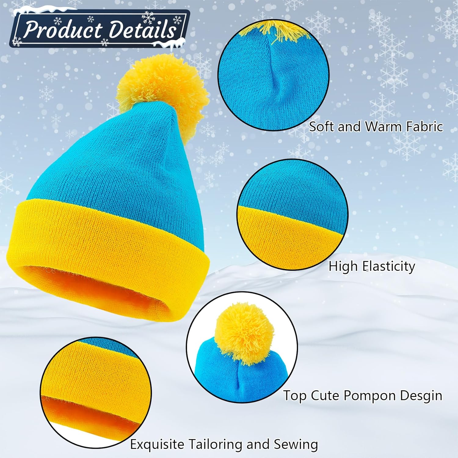 Halloween Character Park Cosplay Hat Set for Adult Hat Gloves Halloween Custume Winter Accessories - Image 2