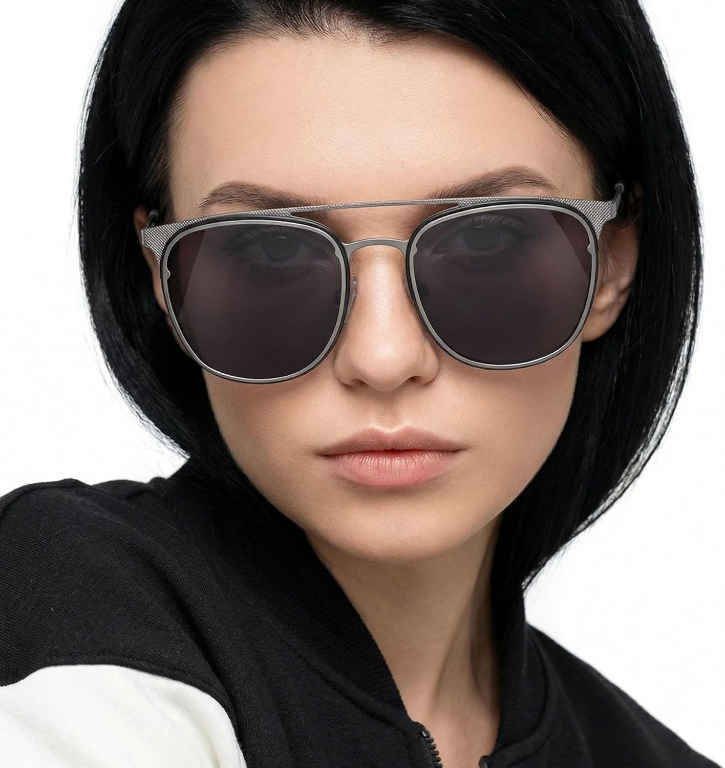 Vincent Chase By Lenskart | Grey Full Rim Rectangular | Blend Edit | Branded Latest and Stylish Sunglasses | 100% UV Protected | Men & Women | Medium | VC S12911