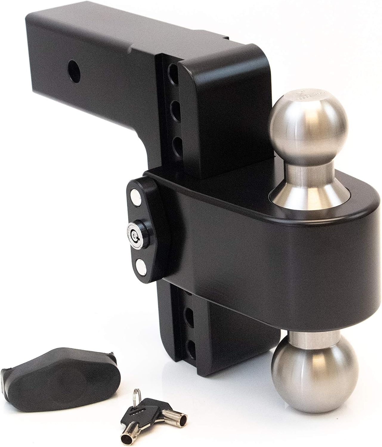 Weigh Safe LTB6-2.5-CER-BLA Drop Hitch Receiver: 2.5 Inches Adjustable, Black
