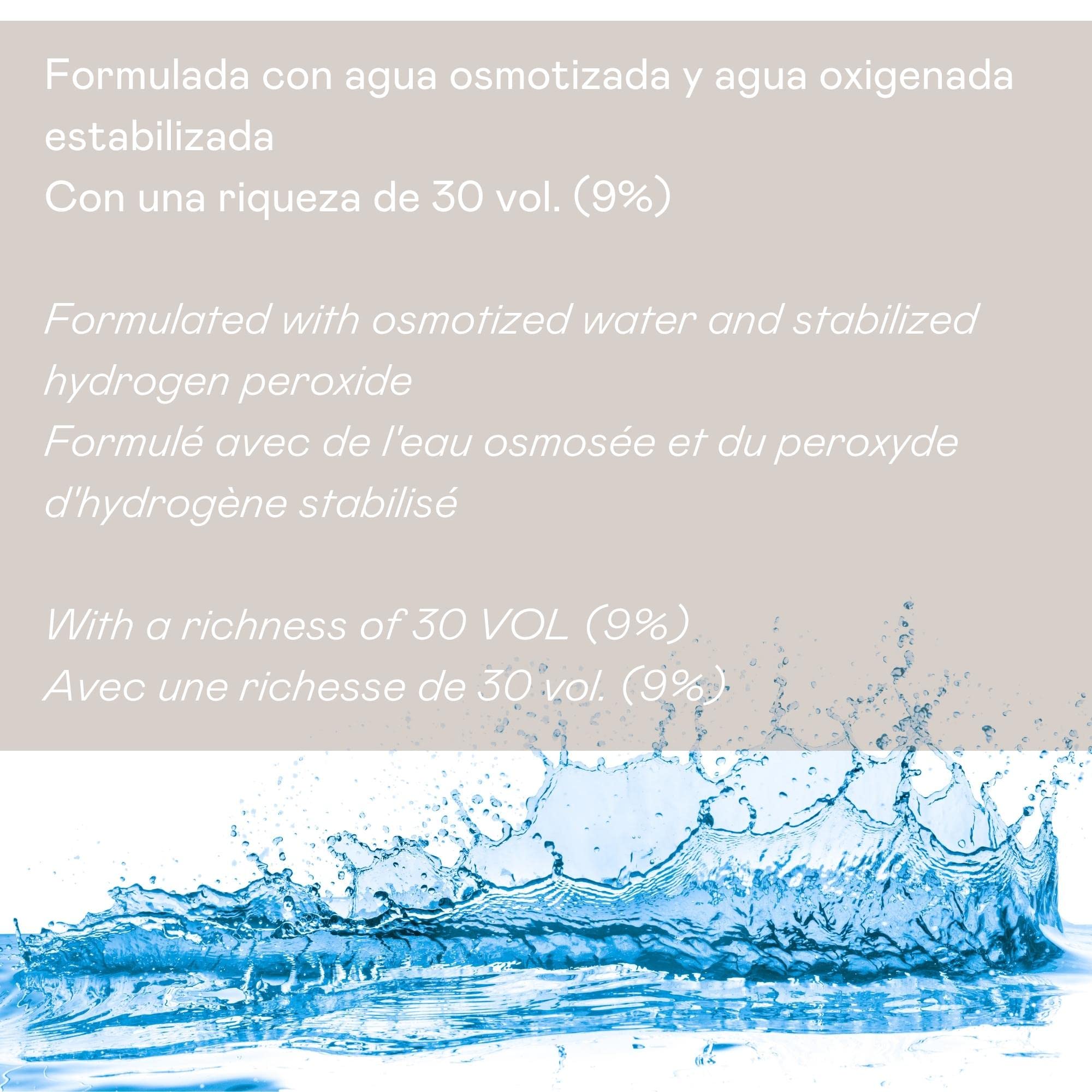 VALQUER Eau Oxygénée 30 Volumes 9% Crème Oxydant Capillaire Professionnel Vegan pour Coloration et Décoloration Cheveux - 500 ml