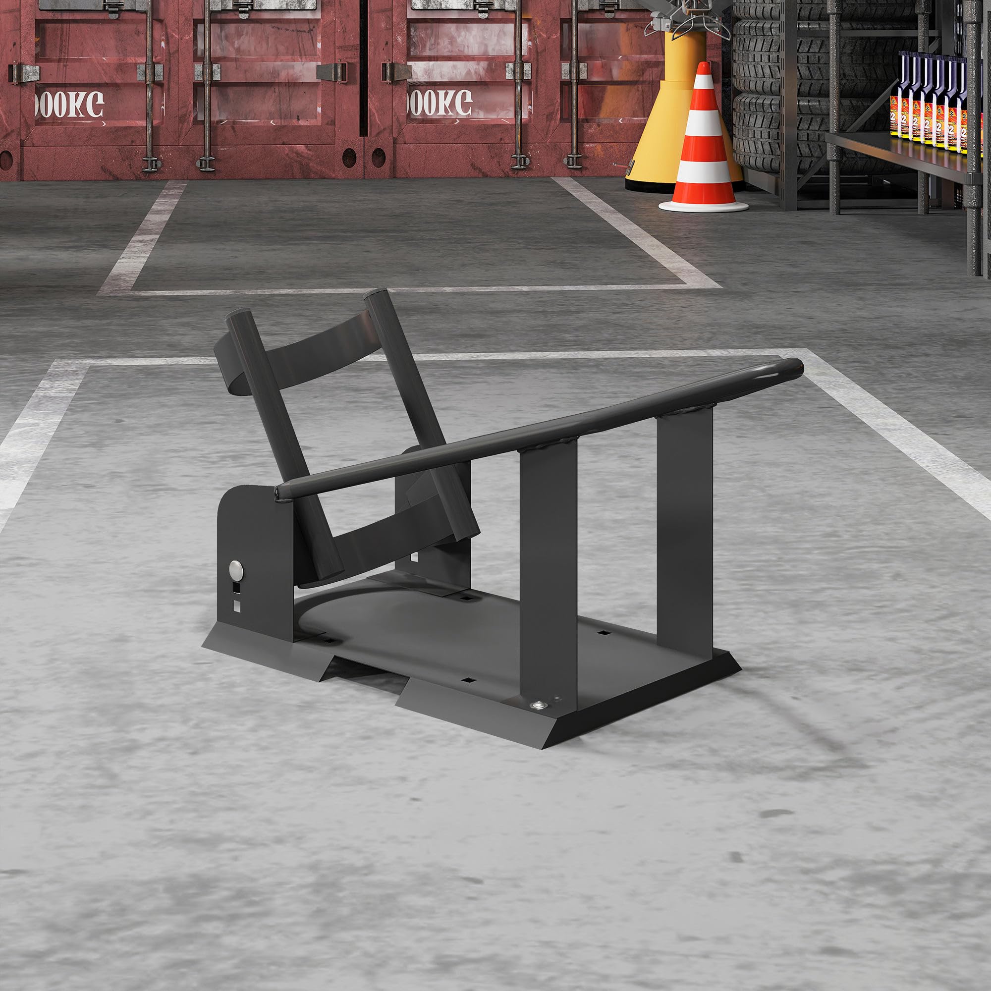HOMCOM Caballete de Moto Delantera Carga 816,5 kg Robusta 3 Niveles Negro | Soporte para Rueda Delantera de Motocicleta, Altura Ajustable, para Ruedas Ø38,1-53,34 cm