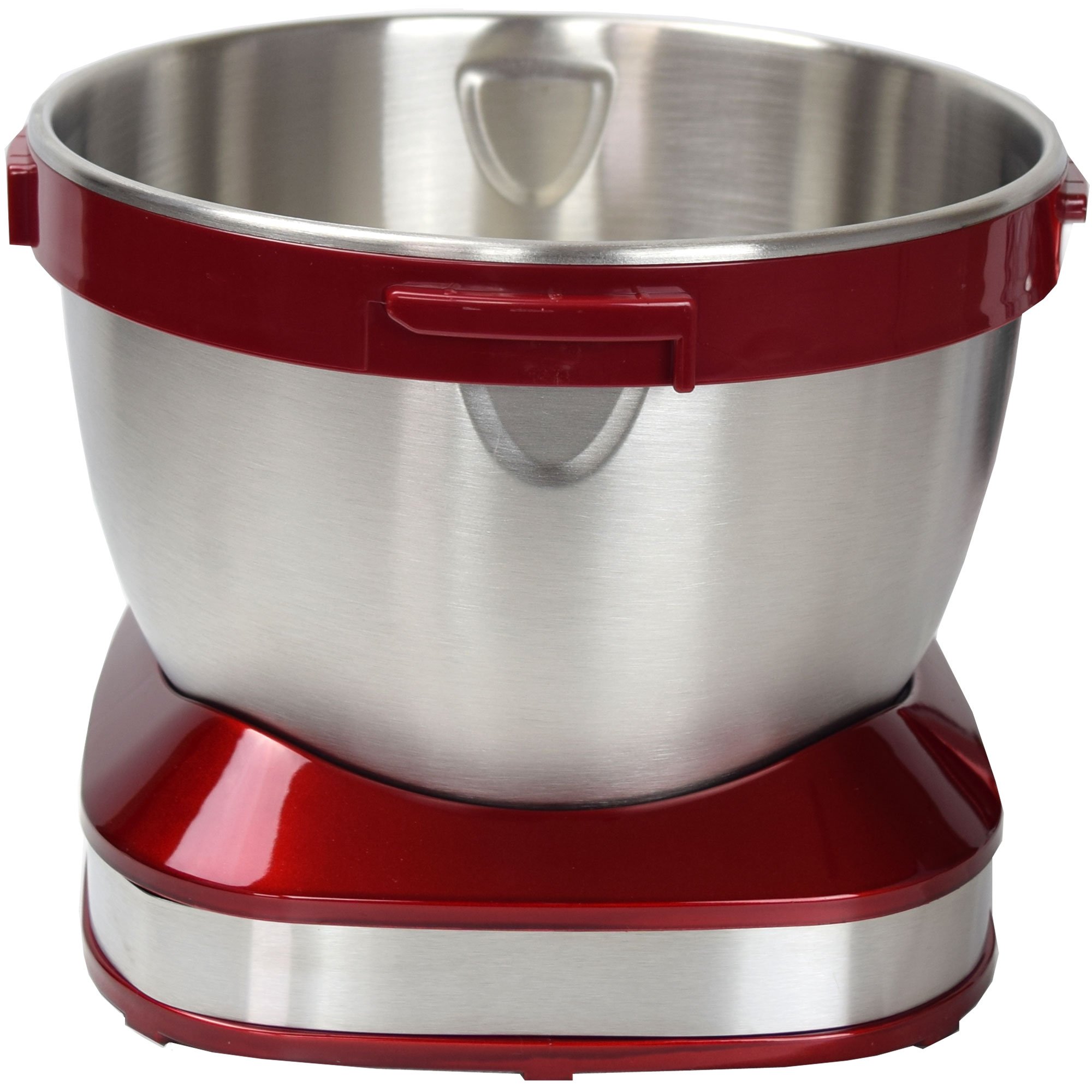 Syntrox Germany KM-600W Küchenmaschine Knetmaschine Mixer, Edelstahl-Behälter, 4 Liter, rot
