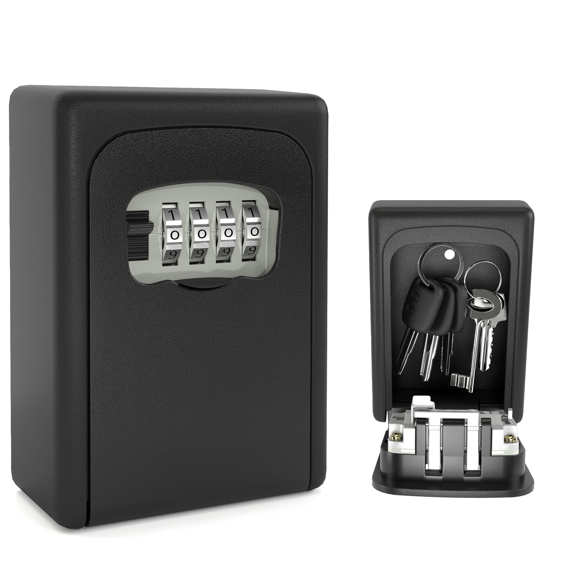 DIYGEEK Schlüsseltresor mit Zahlencode, Schlüsselkasten mit 4-Stelligem Zahlencode, Schlüsselsafe Aussen, Schlüsselbox zur Aufbewahrung von Schlüsseln für Haustüren, Garagen, Schulen und Büros