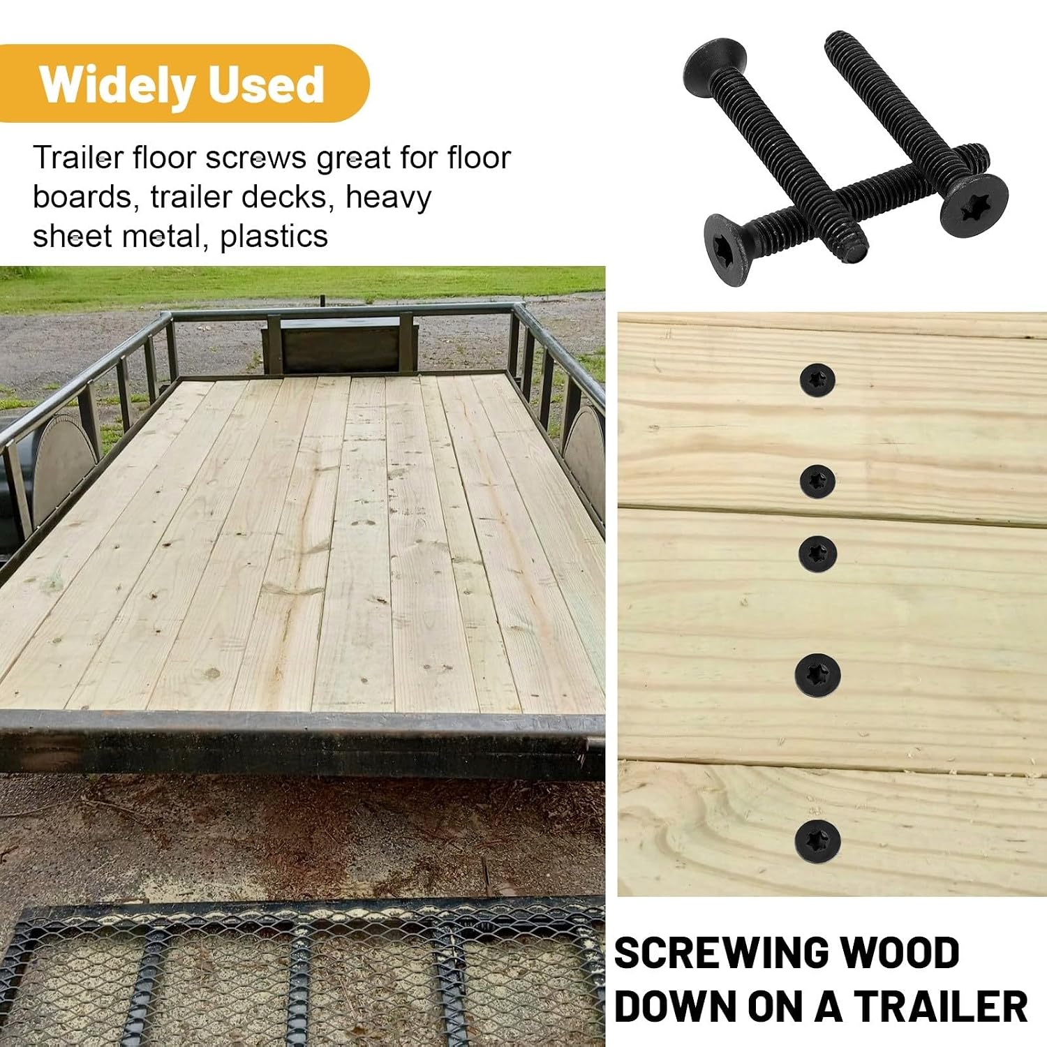 Trailer Deck Screws 5/16-18 x 2-1/2" T40 Star Drive Type F 50 Qty