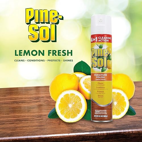 Miniatura 10 de Pine-Sol Furniture, Pulido 4 en 1 de acción de limpieza en aerosol de pulido de madera para tus condiciones de limpieza, protege y brilla las onzas,