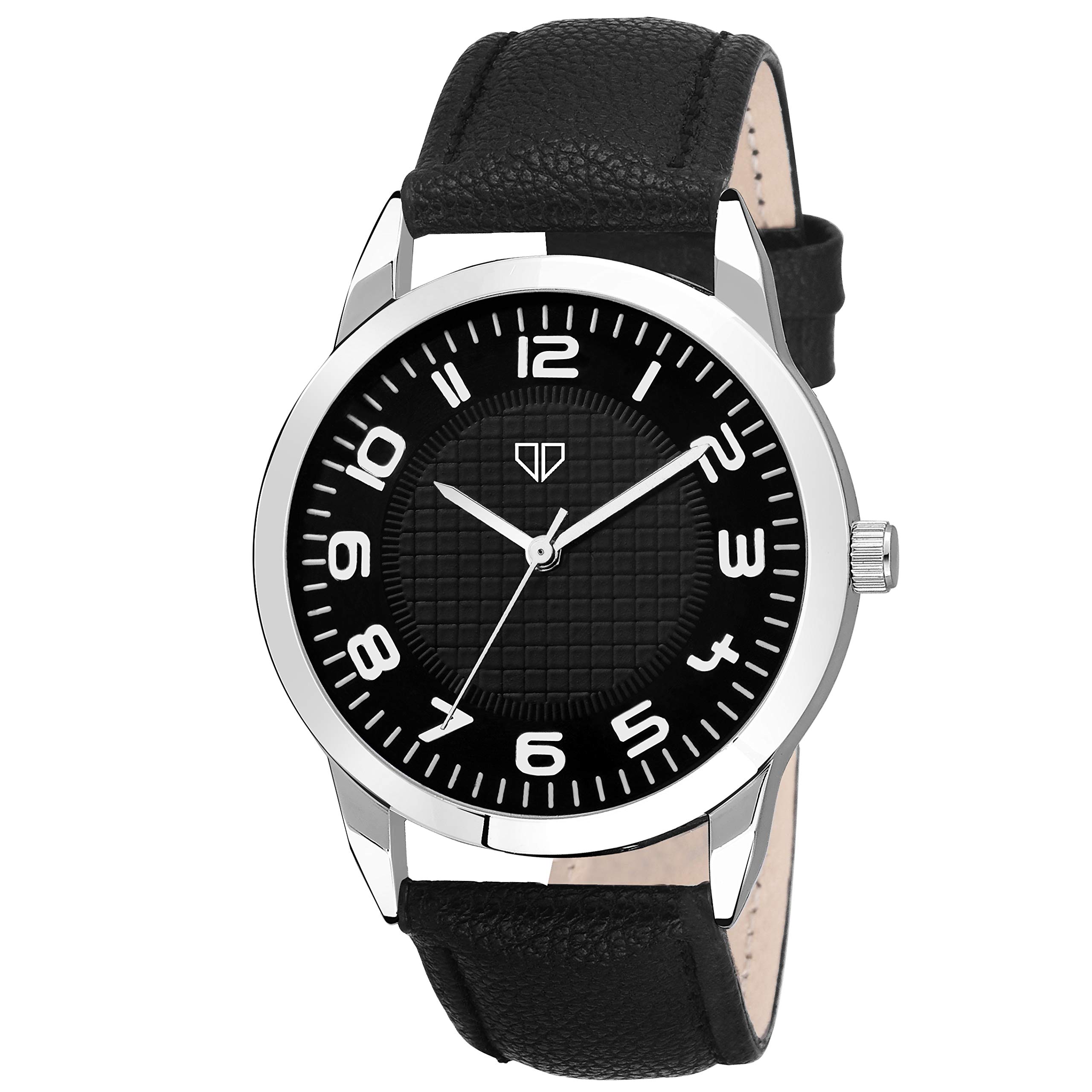 Walrus Mens Analog Wrist Watch | Black Dial | Synthetic Sapphire Glass | Round Silver Case | Black Vegan Leather Strap | Classic Design Professional & Casual Use- Old Money Style Mens Wrist Watch for Gift (B083W247LD) Amazon Price History, Amazon Price Tracker