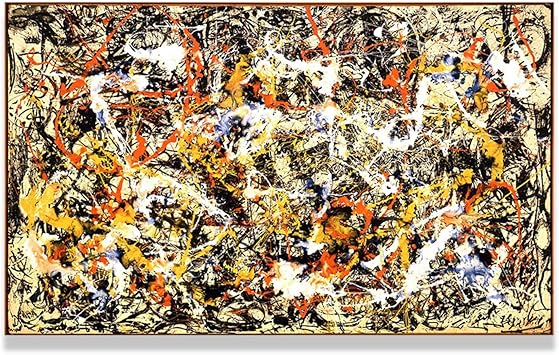 Amazon Jackson Pollock ジャクソン ポロック アートパネル ポスター 有名な絵画 世界のトップ画家による素晴らしい作品の印刷 ミニマリズム 壁の絵 ウォールアート 抽象 キャンバス 絵画 部屋飾り 収束 70x100cm 28x40in フレームレス ウォールステッカー オンライン通販