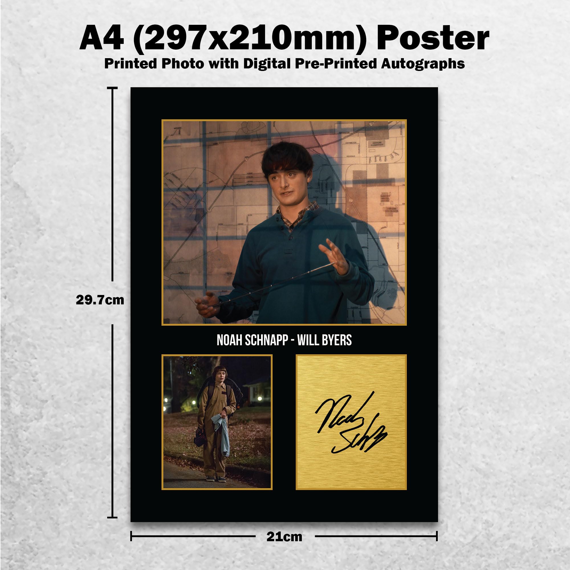 HWC Trading Noah Schnapp Stranger Things Will Byers Cadeaux Imprimé Signé Autographe Photo pour les fans d’émissions de télévision - A4 Impression Uniquement (ID-005216) - 3
