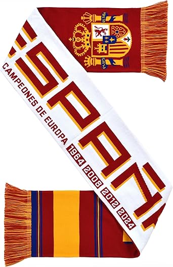 Spain Espana Soccer High-Definition HD Knit Scarf 2024 Euro Champions