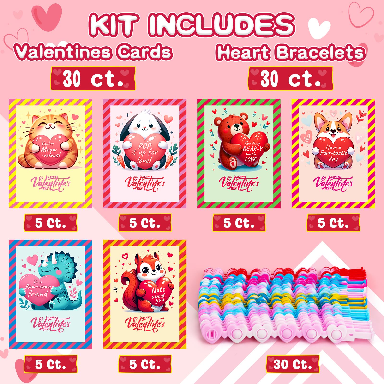 Snapklik.com : Valentines Day Cards For Kids Classroom, 30 PCS Pop ...