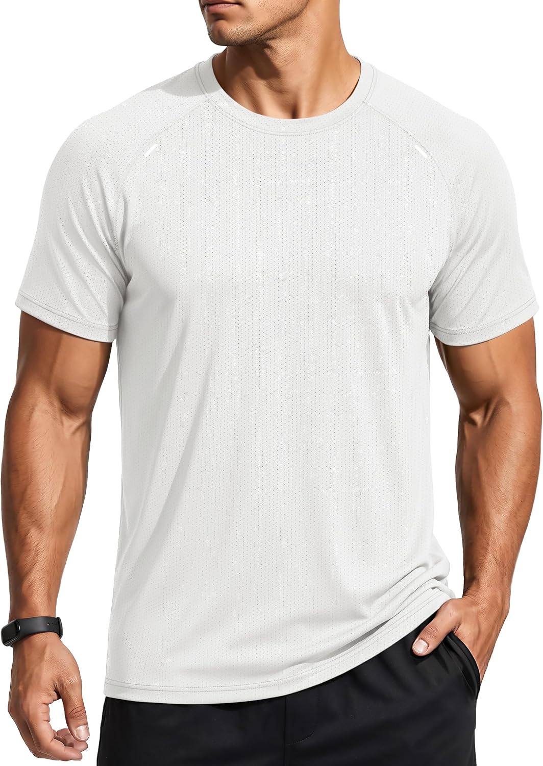 TACVASEN Men's Workout Shirts Dry Fit Mesh Short Sleeve Athletic T-Shirts