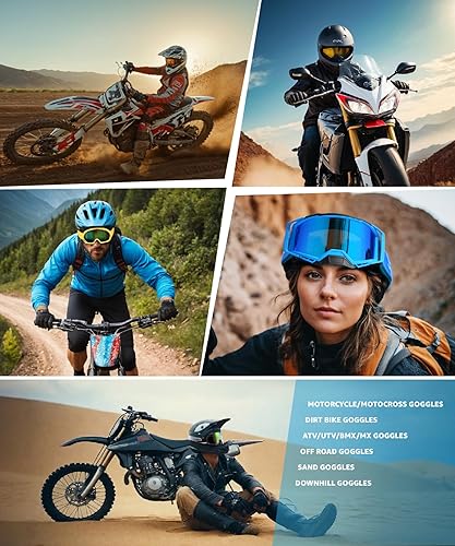 Miniatura 6 de CRG Sports Gafas de motocicleta ATV Dirt Bike Gafas Off Road Racing Motocross para hombres, mujeres y adultos