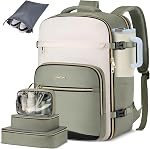 YAMTION Travel Backpack for Women,Carry On Luggage with 4 Packing Cubes