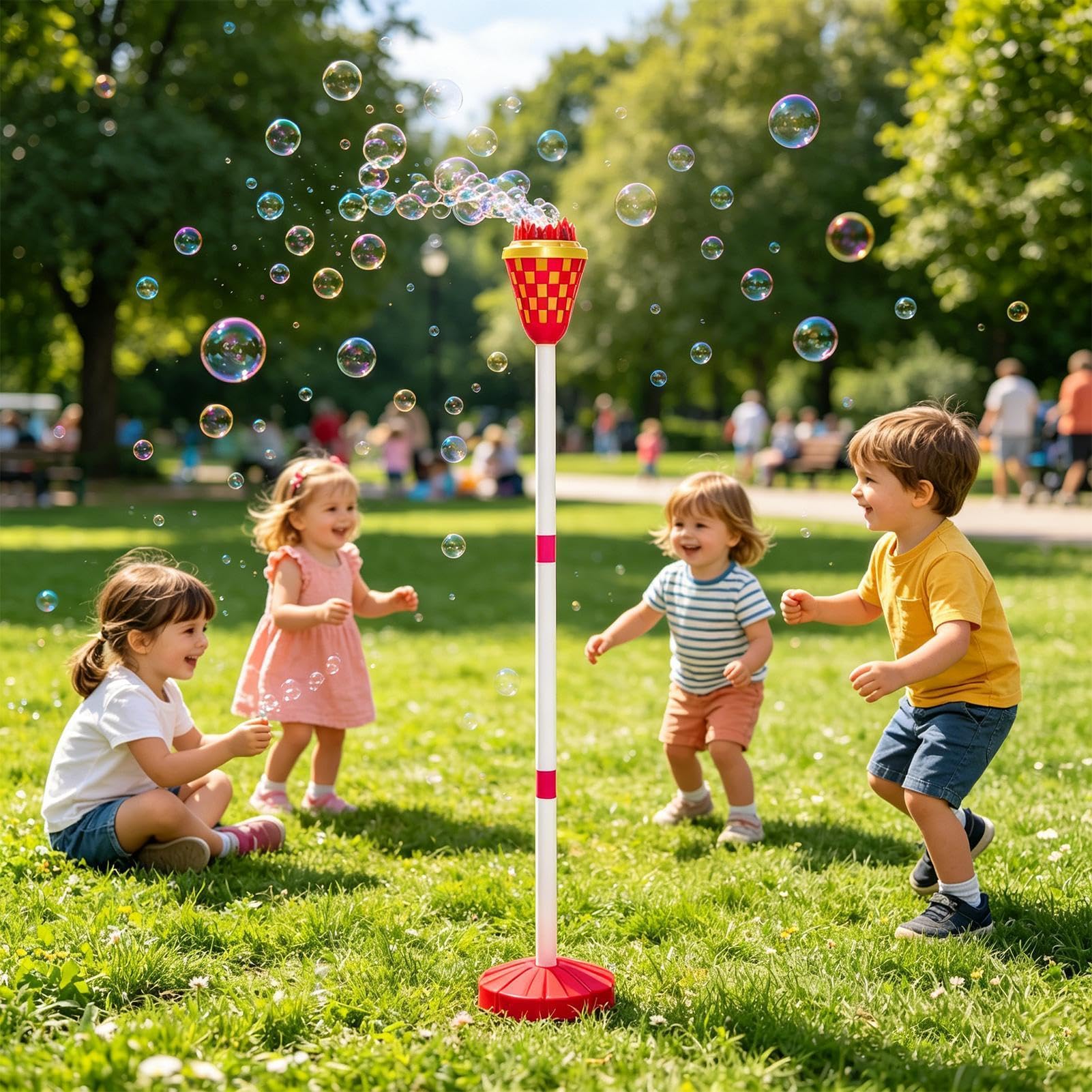 Bacchette Per Bolle Per Bambini Torcia Generatrice Di Schiuma Ad Altezza | Giocattolo bolle da esterno con musica e , manuale o da terra per piscina spiaggia prato matrimonio festa