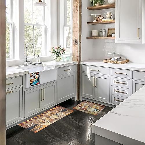 Miniatura 3 de UpNUpCo Artistic Beautiful - Tapete de cocina antifatiga único, tapete de cocina acolchado para aliviar el dolor, tapetes para el suelo delante del
