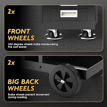 TOOLIOM Welding Cart with 4 Drawers, 245 lb Capacity | Sloped machine shelf, easier control access, organized workflow, dedicated tool storage