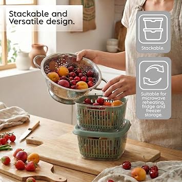 Snips Aroma Keeper 1.5 L Fridge Food Container with Grid, Made in Italy | 1.5 L green Aroma Keeper, 17.5 x 17.5 x 10 cm, removable draining grid, fridge and freezer safe