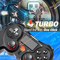 Vista 3 de TERIOS Controlador inalámbrico para PS4, control remoto con joystick efecto Hall, batería de 1000 mAh, conector de audio de 0.138 in y función