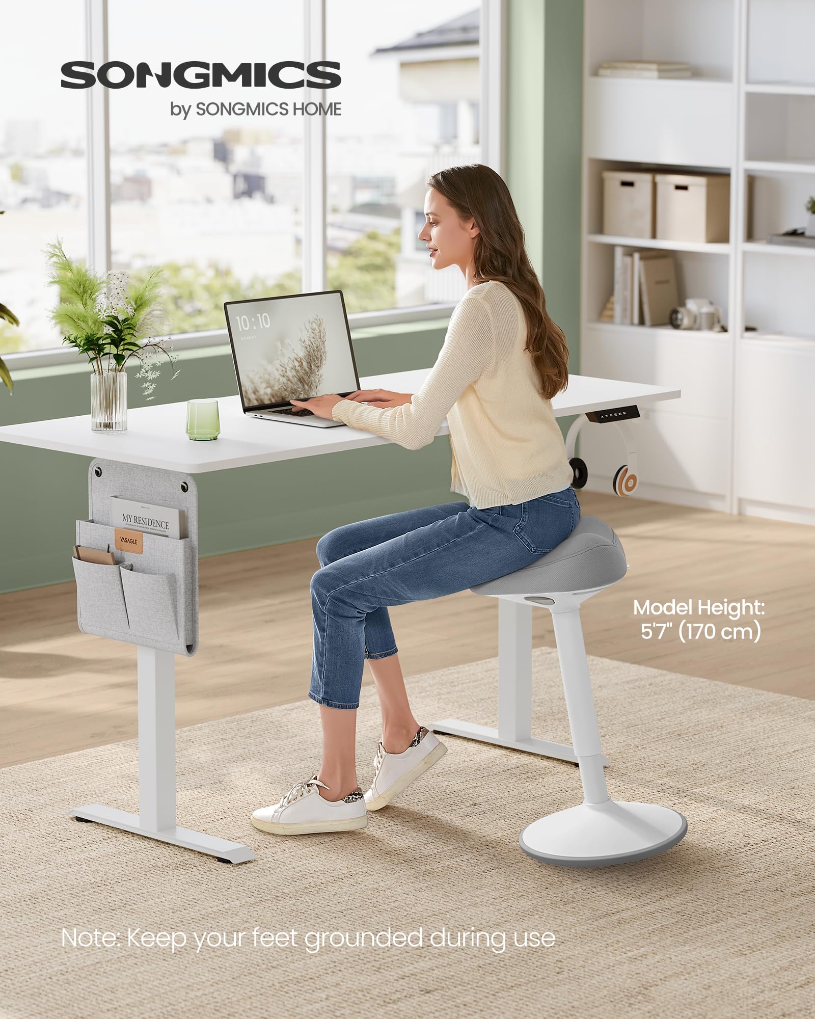 Amazon.com: SONGMICS Ergonomic Wobble Stool, Height Adjustable