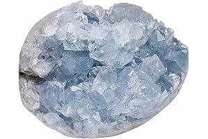Rockcloud Natural Healing Blue Calcite Crystal Cluster for Enhanced Sleep and Tranquility