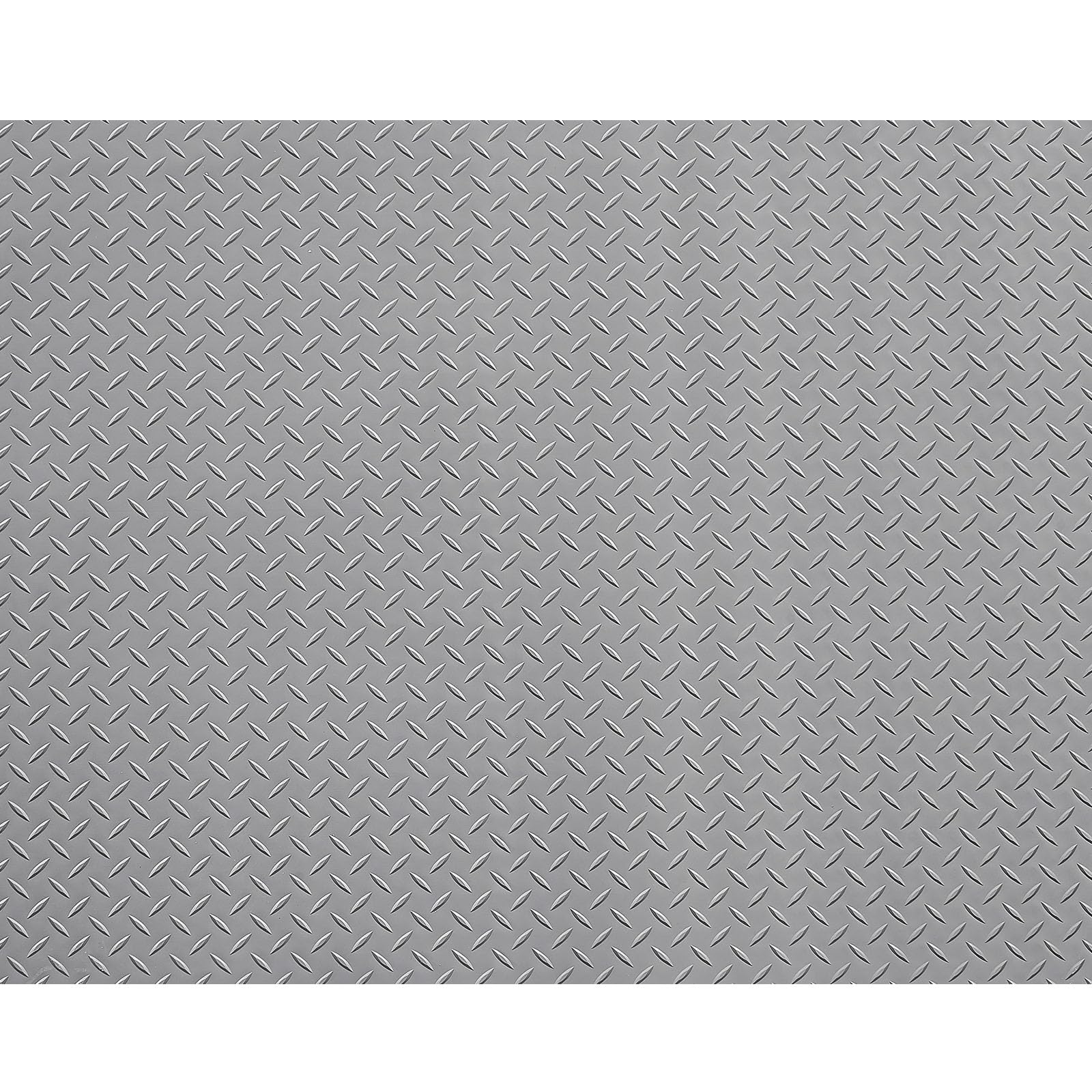 VEVOR Rollo de Suelo de PVC para Garaje, 2,28 x 6,1 m, con Patrón de Diamante de 2,2 mm de Grosor, con Cinta Adhesiva de Doble Cara, Fácil de Limpiar, para Almacenes y Gimnasios. Color Gris Plata