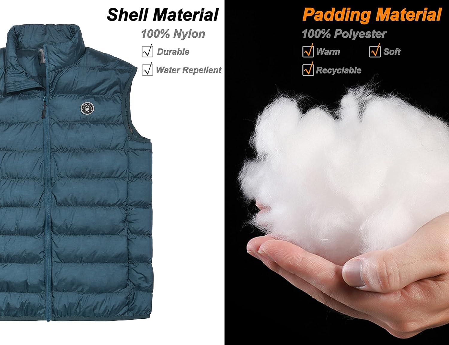 Little Donkey Andy Men's Lightweight Warm Puffer Vest Thermal Golf Sleeveless Jacket for Outdoor Hiking Travel Casual - Image 6