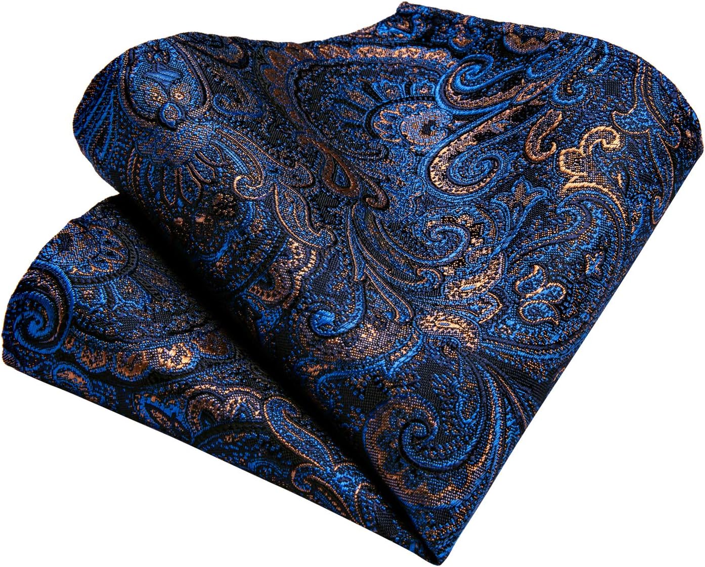 DiBanGu Mens Tie Set Silk Solid Paisley Necktie and Pocket Square Cufflinks Classic Formal Ties for Men Wedding Party - Image 6