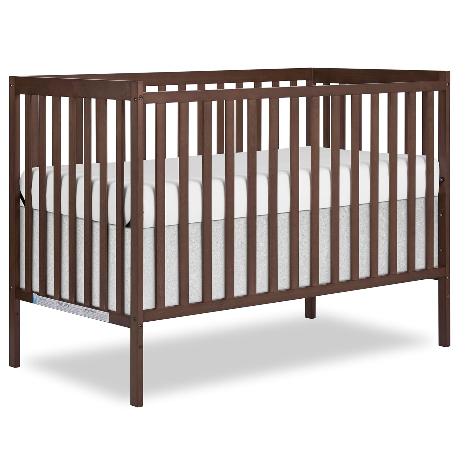 Dream On Me Synergy 5 in 1 Convertible Crib in Smokey Oak, Greenguard Gold and JPMA Certified, Converts from A Baby Crib to A Toddler Bed, A Daybed and Full-Size Bed