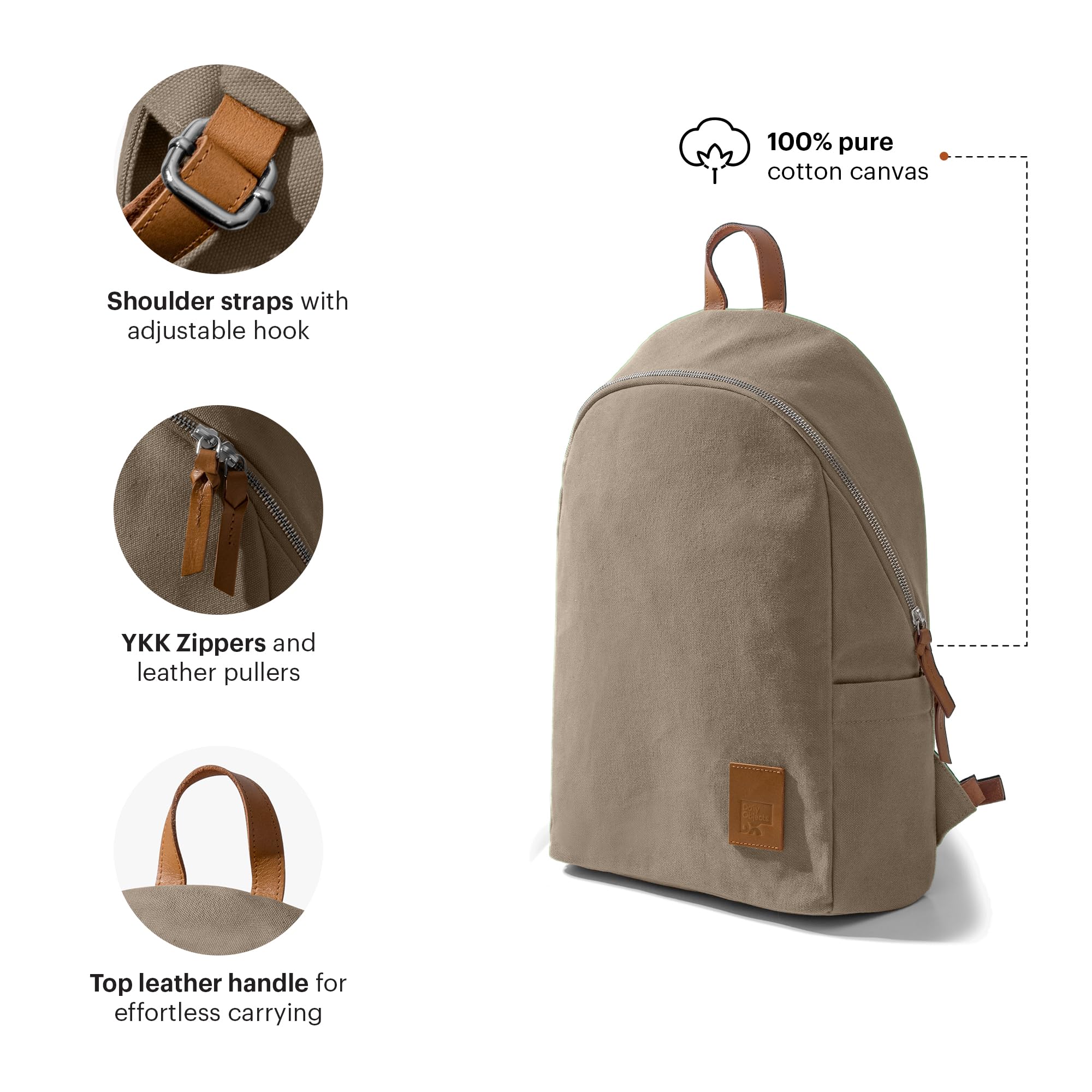 DailyObjects Pedal Everyday Casual Laptop Backpack Compatible with upto 14 inch Laptop | Unisex Travel Backpack | Made of Durable Canvas Material | Zippered Compartments with Pockets — Amazon image 4