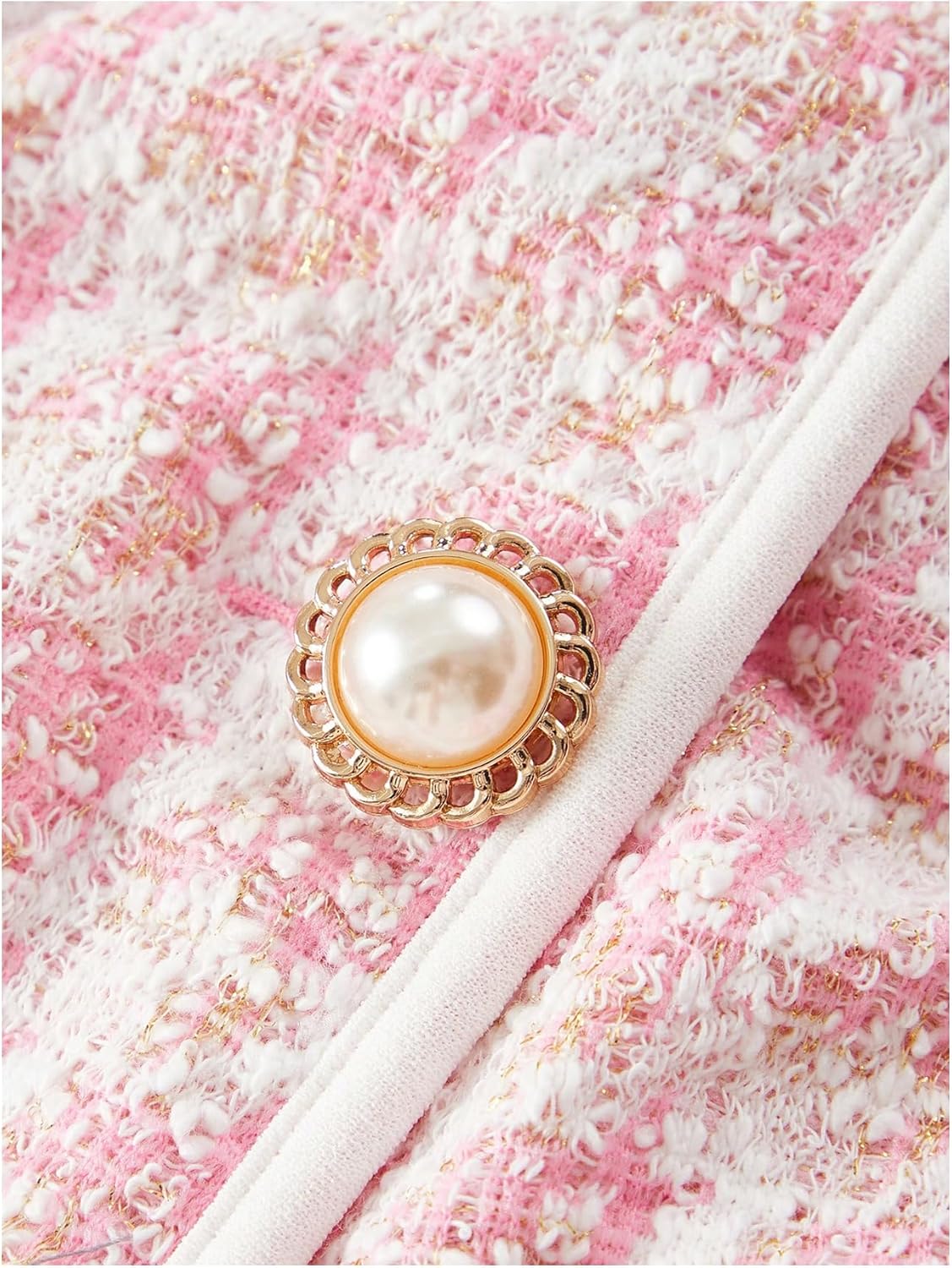 MakeMeChic Women's Houndstooth Plaid Vest Tops Trendy Dressy Tops Button Wasitcoat For Work Office - Image 3