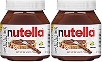 Vista 8 de Nutella Crema de avellanas con cacao, crema para untar de avellanas, favorito del desayuno, tarro de 7.7 onzas